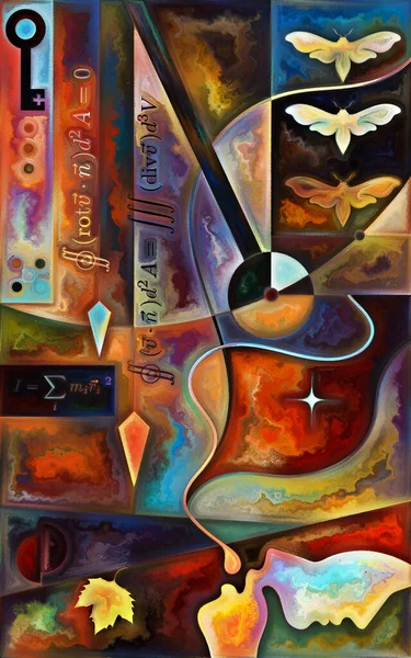 Puerta Multicolor Serie Contraseña Secreta Composición Siluetas Humanas Texturas Arte — Foto de Stock
