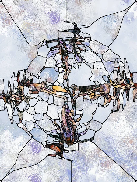 Textuur Van Het Geloof Cross Stained Glass Serie Visueel Aangename — Stockfoto
