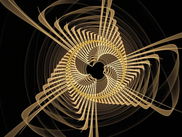 Visualisation Série Mathématiques Golden Lines Fractal Universe Rendu Complexe Topologie — Photo