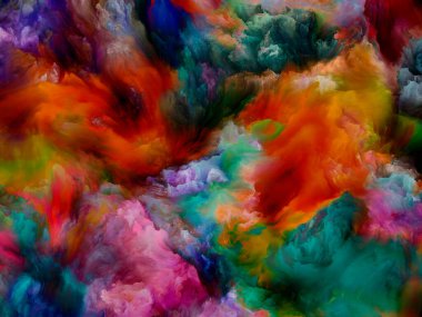 Dinamik boya. Renkli Rüya serisi. Hayal gücü, yaratıcılık ve sanat resimlerinde kullanılmak üzere gradyan ve spektral renklerden oluşan sanatsal soyutlama