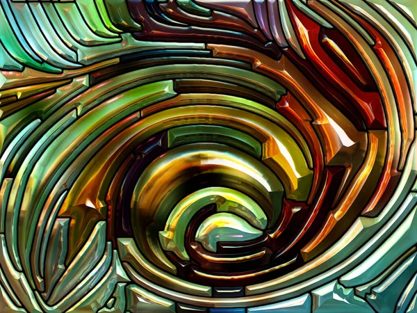 Vloeibaar Patroon Serie Abstract Design Van Glas Lood Dat Doet — Stockfoto