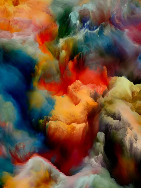Paint Cloud Série Color Dream Abstraktní Design Gradientů Spektrálních Odstínů — Stock fotografie