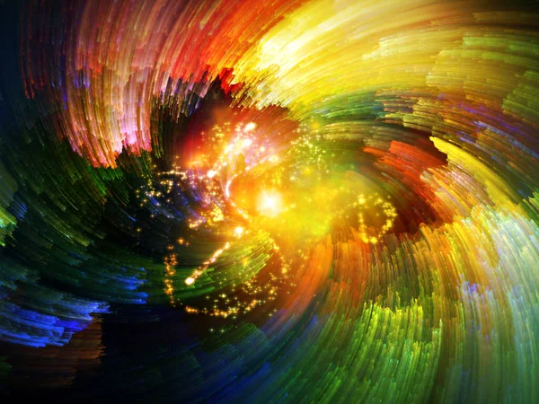 Bright Swirl Lights Colors Subject Art Creativity — Stock Photo, Image
