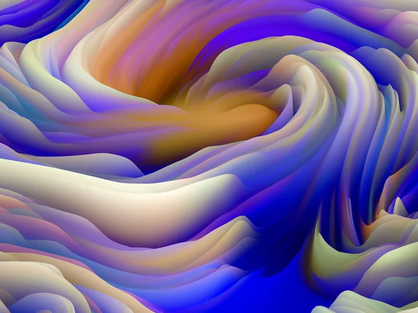 Kaosets Geometri Dimensionell Vågserie Bakgrundssammansättning Swirling Color Texture Rendering Slumpmässig — Stockfoto