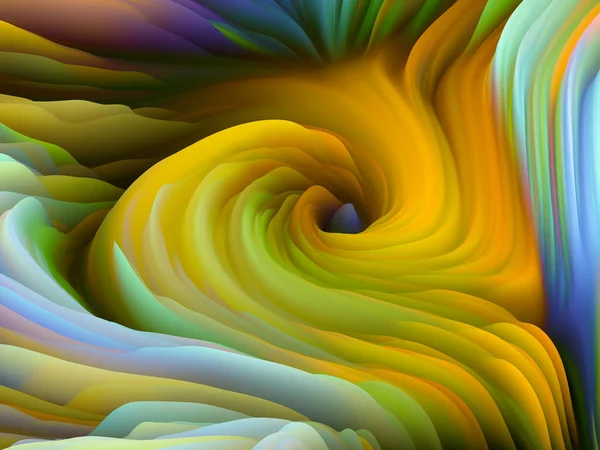 Chaotyczna Powierzchnia Seria Fal Wymiarowych Abstrakcyjny Układ Wirującego Koloru Tekstury — Zdjęcie stockowe