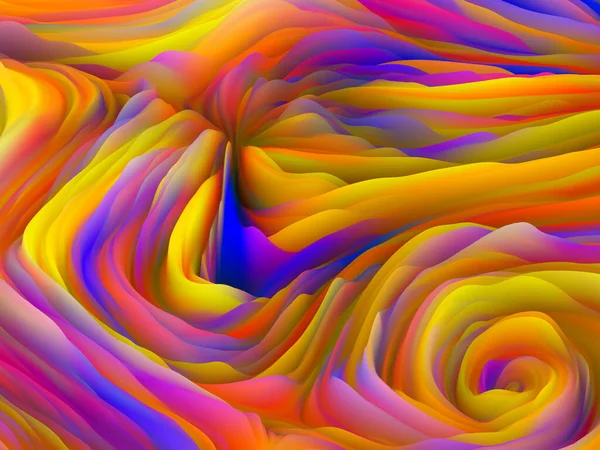 Kaotisk Yta Dimensionell Vågserie Abstrakt Arrangemang Swirling Color Texture Rendering — Stockfoto