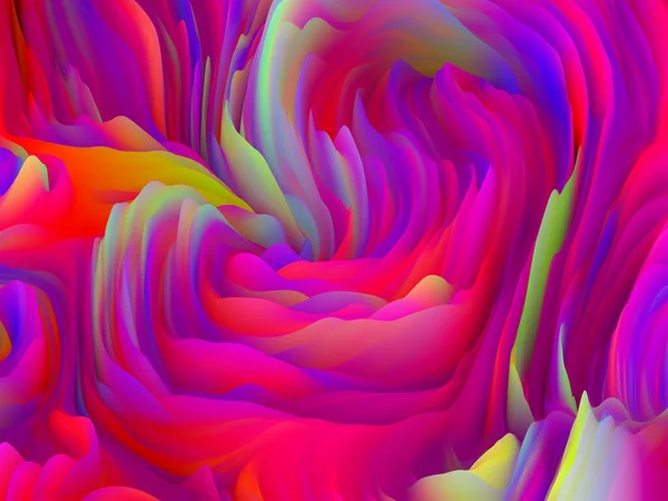 Twisted Tints Dimensional Wave Series Artistic Abstraction Composed Swirling Color — Stock Photo, Image