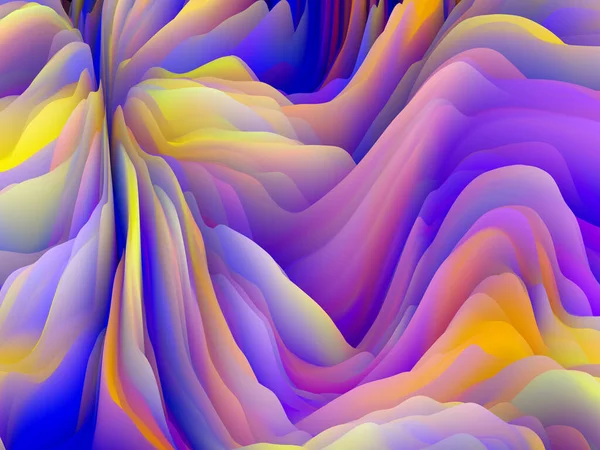 Геометрия Случайности Dimensional Wave Series Творческая Компоновка Цветовой Фактуры Рендеринг — стоковое фото