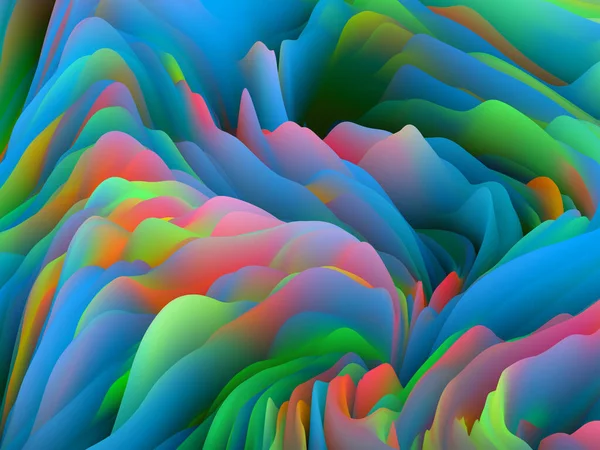 Surface Chaotique Série Vagues Dimensionnelles Conception Toile Fond Texture Couleur — Photo