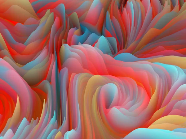 Matemáticas Táctiles Serie Dimensional Wave Composición Textura Color Remolino Representación — Foto de Stock