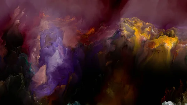 上層大気シリーズの夢 デジタル絵画 エイリアン世界 抽象美術をテーマにしたフラクタル色のキャンバス — ストック写真