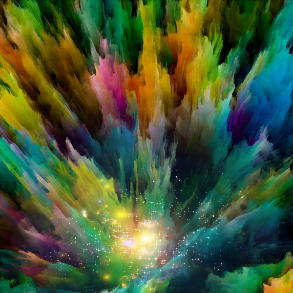 Wibrujące Płótna Abstrakcyjne Tło Grubej Barwnej Farby Światła Temat Kreatywności — Zdjęcie stockowe