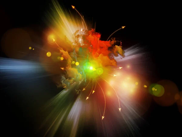 Contexto Abstrato Setas Vetoriais Explosão Fractal Nebulosa Virtual Sobre Tema — Fotografia de Stock