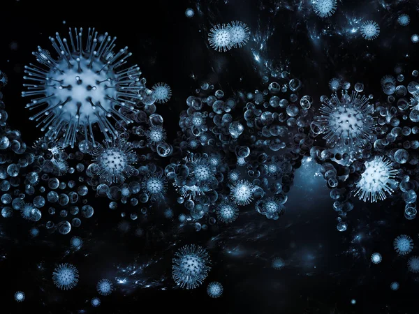 Coronavirus Micro World Virale Epidemische Serie Illustratie Van Deeltjes Van — Stockfoto