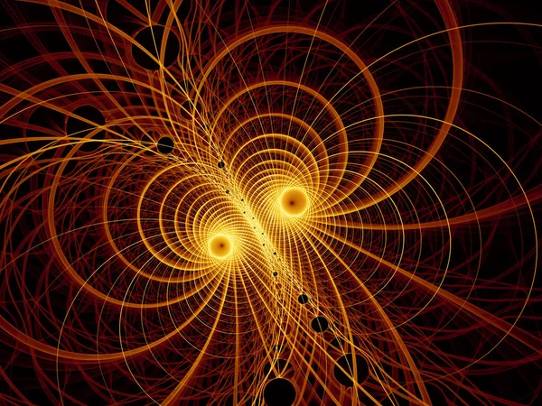 Matematik Serisi Görselleştiriliyor Fraktal Evren Altın Çizgileri Bilimsel Eğitim Teknolojik — Stok fotoğraf