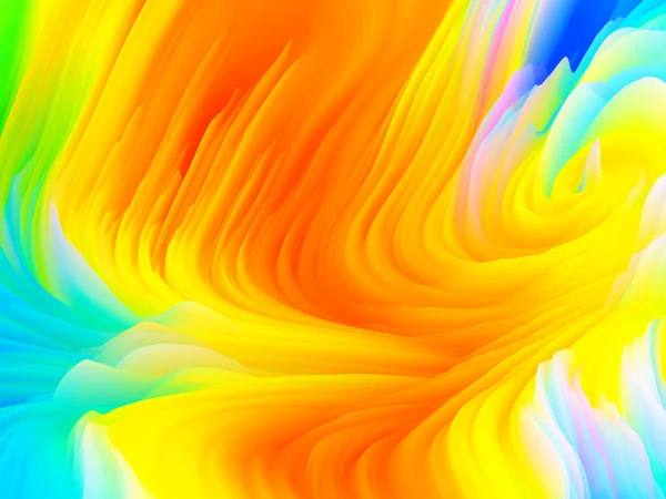 Série Tempestades Cor Renderização Ondulações Coloridas Tinta Virtual Para Servir — Fotografia de Stock