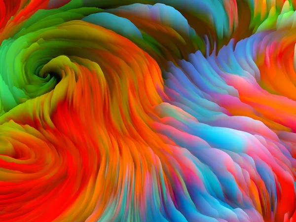 Twisted Tints Dimensional Wave Series Creative Arrangement Swirling Color Texture — Stock Photo, Image