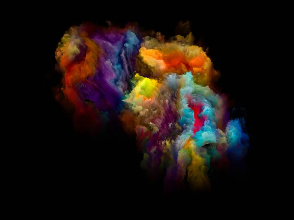 Particule Peinture Série Rainbow Island Design Composé Patch Vibrant Teintes — Photo