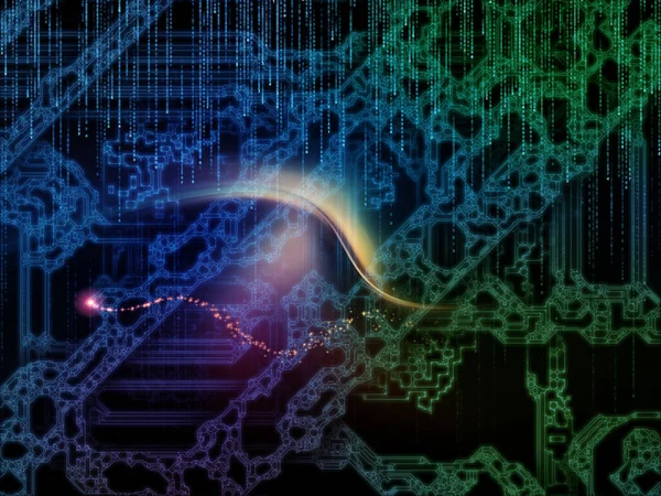 Tela Materia Interacción Umbers Luces Patrones Fractales Tema Matemáticas Ciencias — Foto de Stock