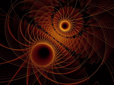 Matematik serisi görselleştiriliyor. Fraktal Evren 'in Altın Çizgileri. Bilimsel, eğitim ve teknolojik altyapılar için sanal topolojinin karmaşık sunumu.