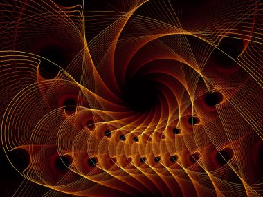 Matematik serisi görselleştiriliyor. Fraktal Evren 'in Altın Çizgileri. Bilimsel, eğitim ve teknolojik altyapılar için sanal topolojinin karmaşık sunumu.