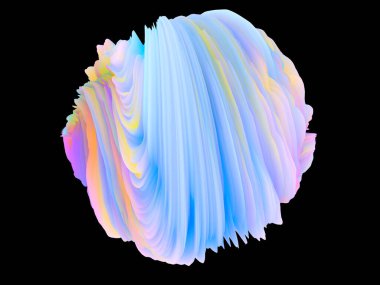 Boyutluluk ve renk parlaklığını vurgulamak için 3B dizin renk büküm ve sunumu 3B