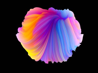 Boyutluluk ve renk parlaklığını vurgulamak için 3B dizin renk büküm ve sunumu 3B