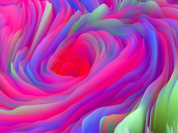 Tela Sines Serie Dimensional Wave Arreglo Textura Color Giratorio Representación — Foto de Stock
