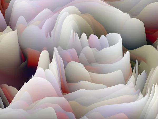 触觉数学 维波系列 设计由旋转的彩色纹理组成 创意和设计主题上随机湍流的三维渲染 — 图库照片