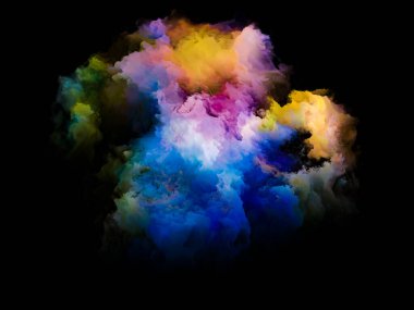 Canlı Parçacık. Gökkuşağı Adası serisi. Sanat, yaratıcılık ve tasarım konularındaki canlı renk ve gradyanların arkaplan tasarımı