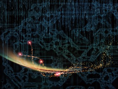 Madde Kumaşı. Matematik, kuramsal bilim ve teknoloji konularında umberlerin, ışıkların ve fraktal örneklerin etkileşimi.