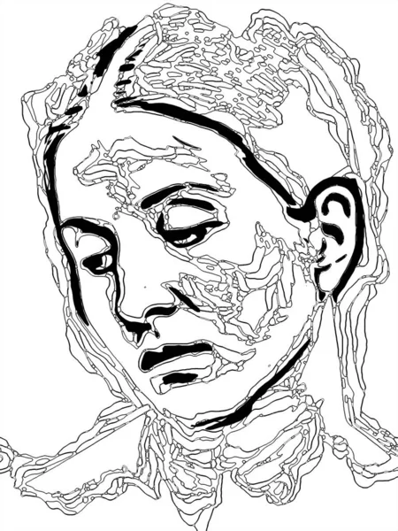 Face Pattern Series Art Design Study Light Shade Pattern Human — Stock Photo, Image