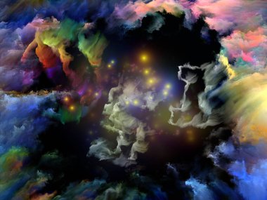 Bulanık Bilgi. Organik Numara serisi. Belirsizlik, kuantum teorisi, bilim ve felsefe projeleri için arka plan görevi görecek bozuk sayılardan, ışıklardan ve tasarım elementlerinden oluşan tasarım