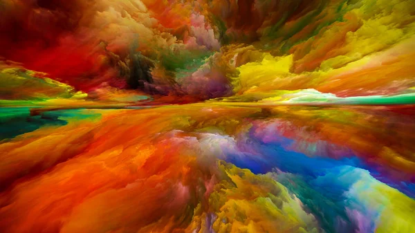 Träume Vom Himmel Flucht Die Realität Komposition Surrealer Sonnenaufgangsfarben Und — Stockfoto