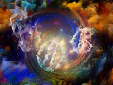 Bulanık Sayılar. Organik Numara serisi. Belirsizlik, kuantum teorisi, bilim ve felsefe projeleri için çarpıtılmış sayılar, ışıklar ve tasarım elementlerinden oluşan arkaplan