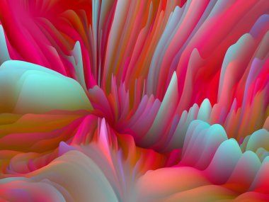 Çarpık Tints. Boyutsal Dalga serisi. Dönen Renk Dokusunun Etkileşimi. Sanat, yaratıcılık ve tasarım ile ilgili 3 boyutlu türbülans oluşturma