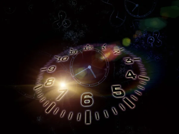 Relatividad Temporal Faces Time Series Diseño Compuesto Por Esferas Reloj —  Fotos de Stock