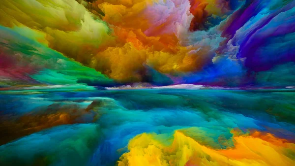 Chmury Widmowe Seria Ucieczka Rzeczywistości Układ Surrealistycznych Kolorów Faktur Wschodu — Zdjęcie stockowe