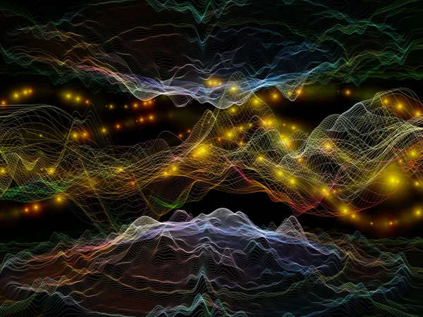 Space Logic Virtual Wave Series Visually Pleasing Composition Horizontal Sine — Stock Photo, Image