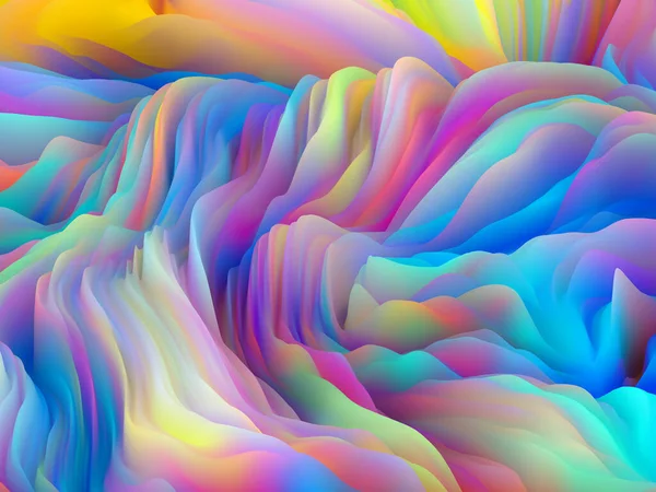 触觉数学 维波系列 设计由旋转的彩色纹理组成 创意和设计主题上随机湍流的三维渲染 — 图库照片