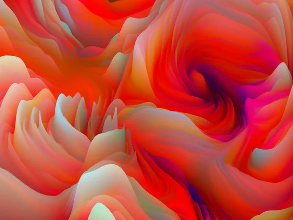 Перевернутая Поверхность Dimensional Wave Series Отклонение Цветовой Текстуры Рендеринг Случайной — стоковое фото