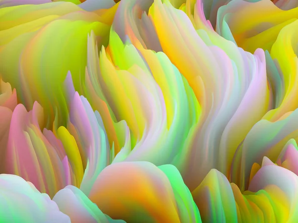 Twisted Tints Dimensionale Golf Serie Artistieke Abstractie Samengesteld Uit Wervelende — Stockfoto