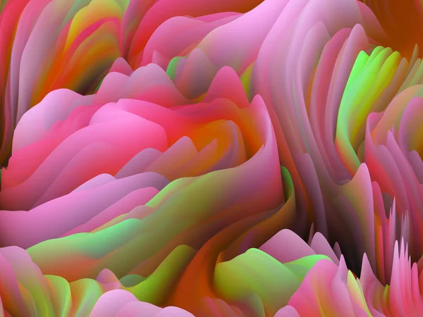 Tactiele Wiskunde Dimensionale Golf Serie Samenstelling Van Wervelende Kleur Textuur — Stockfoto