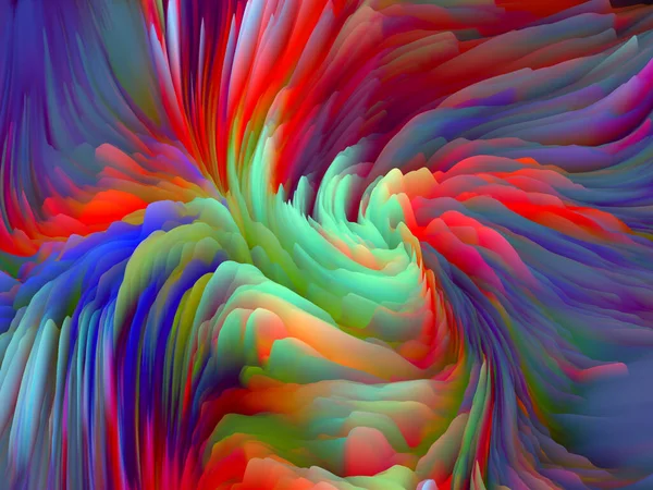 ランダムの幾何学 次元波シリーズ 渦巻き色のテクスチャの構成 創造性とデザインに関連してランダム乱流の3Dレンダリング — ストック写真