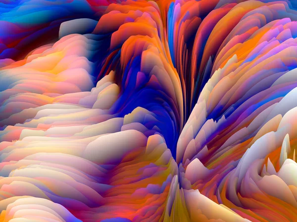 触觉数学 维波系列 背景由旋转的彩色纹理组成 创意和设计项目随机湍流的三维渲染 — 图库照片