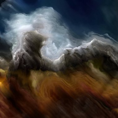 Renkler Dünyası. İmkansız Gezegen serisi. Sanat, yaratıcılık ve tasarım ile ilgili projelerde uygun renk ve gradyanların canlı akışının soyut bileşimi