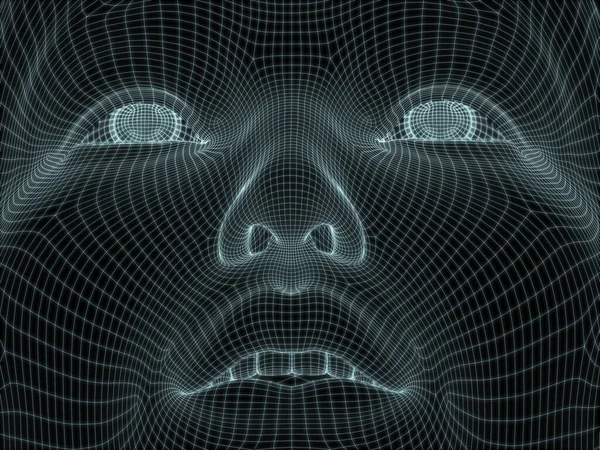 Nsan Kafasının Teknoloji Eğitim Bilgisayar Bilimleri Illüstrasyonlarında Kullanılması Için Tel — Stok fotoğraf