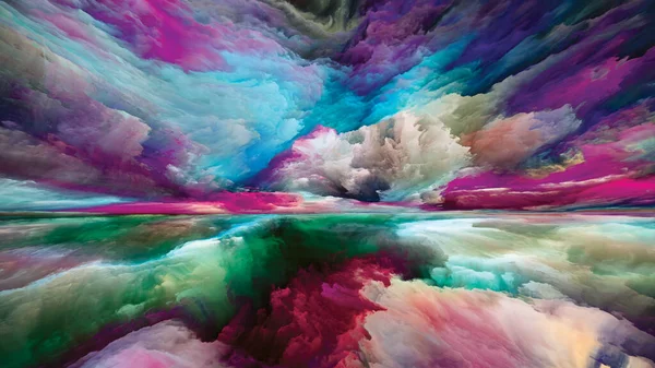 Rainbow Landscape Vidět Seriál Nikdy Svět Backdrop Složený Barev Textur — Stock fotografie