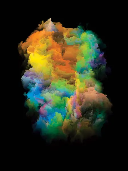 Cząsteczka Farby Seria Rainbow Island Skład Żywej Łaty Odcieni Gradientów — Zdjęcie stockowe