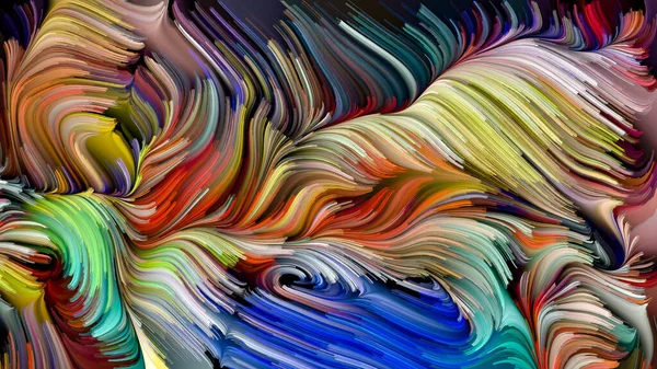抽象芸術 ダイナミックなデザインと創造性をテーマにした鮮やかな色の渦の背景 カラー渦巻きシリーズ — ストック写真